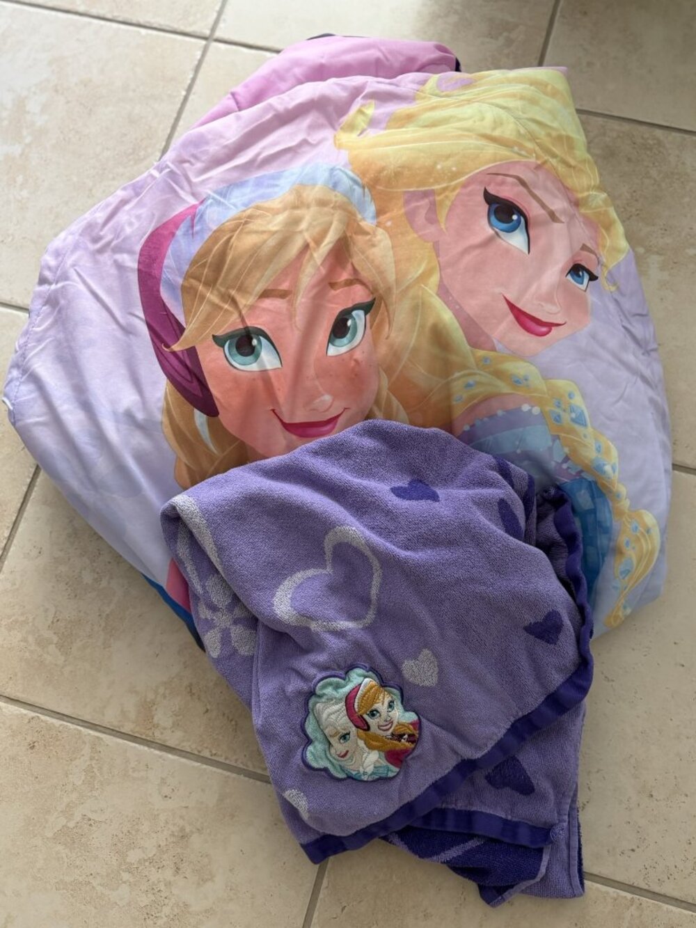Disney Frozen Anna Elsa Princess Twin Blanket Comforter and Beach Towel